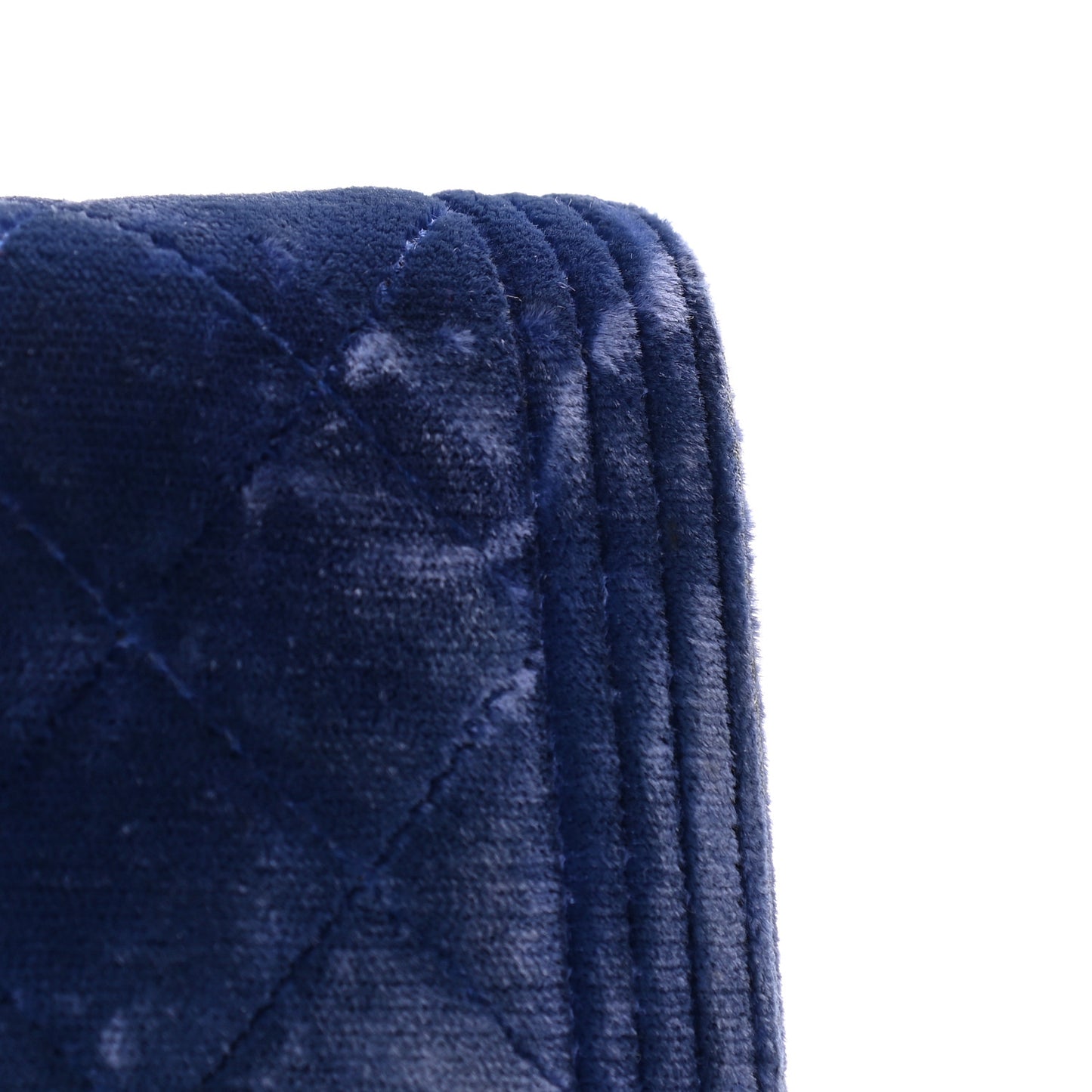 Velvet Quilted Boy Wallet On Chain WOC Blue
