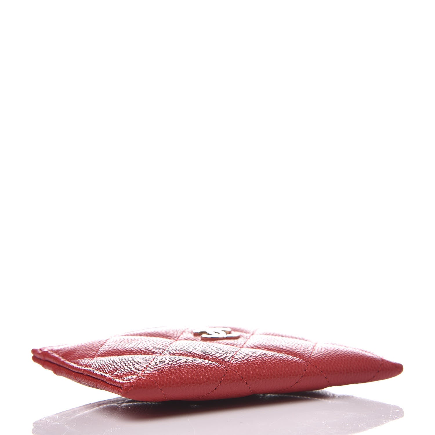 Chanel Caviar Quilted Card Holder Red 4 of 9