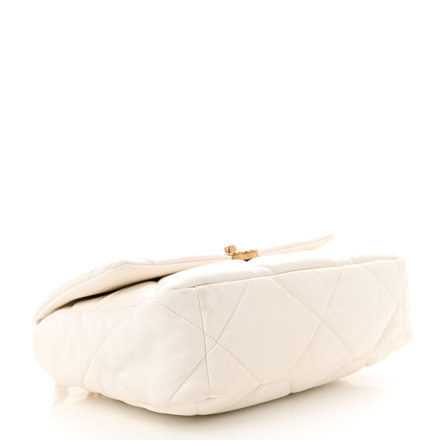 Chanel Goatskin Quilted Large Chanel 19 Flap White 4 of 11