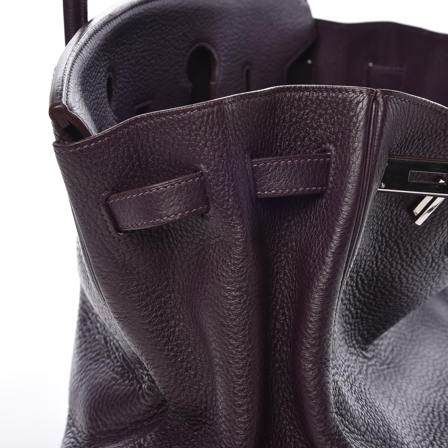 Hermes Taurillon Clemence Birkin 35 Raisin 21 of 36