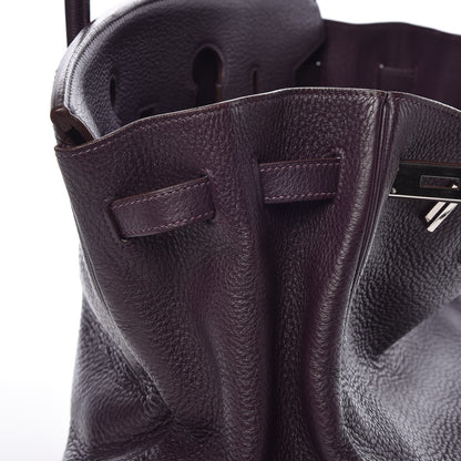 Hermes Taurillon Clemence Birkin 35 Raisin 21 of 36