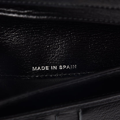 Chanel Goatskin Camellia Embossed Yen Wallet Black 7 of 9