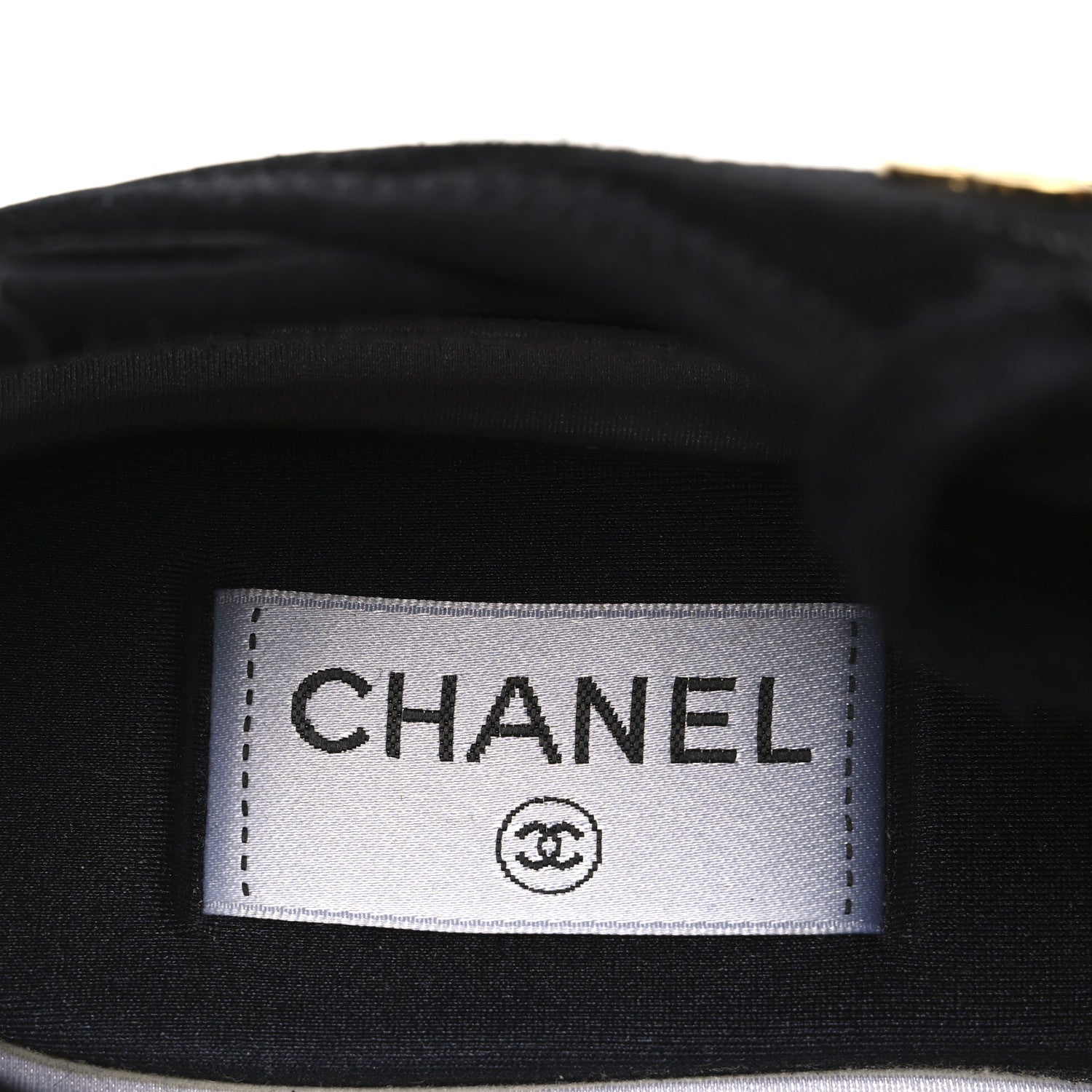 Chanel Velvet Calfskin Mixed Fibers CC Sneakers 38.5 Black 9 of 9