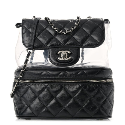 Chanel Crumpled Calfskin PVC Quilted Flap Black 1 of 11