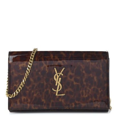 Saint Laurent Patent Monogram Chain Wallet Tortoiseshell 1 of 9