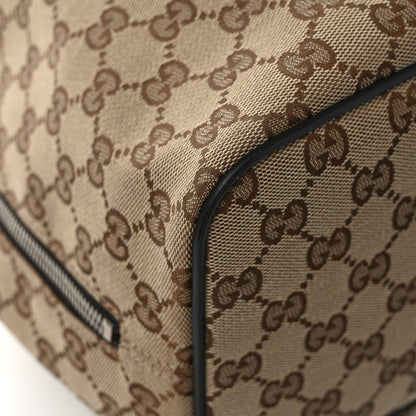 Gucci Monogram Dollar Calfskin O Drawstring Backpack Beige Ebony Testa di Moro Dark Chocolate 9 of 10