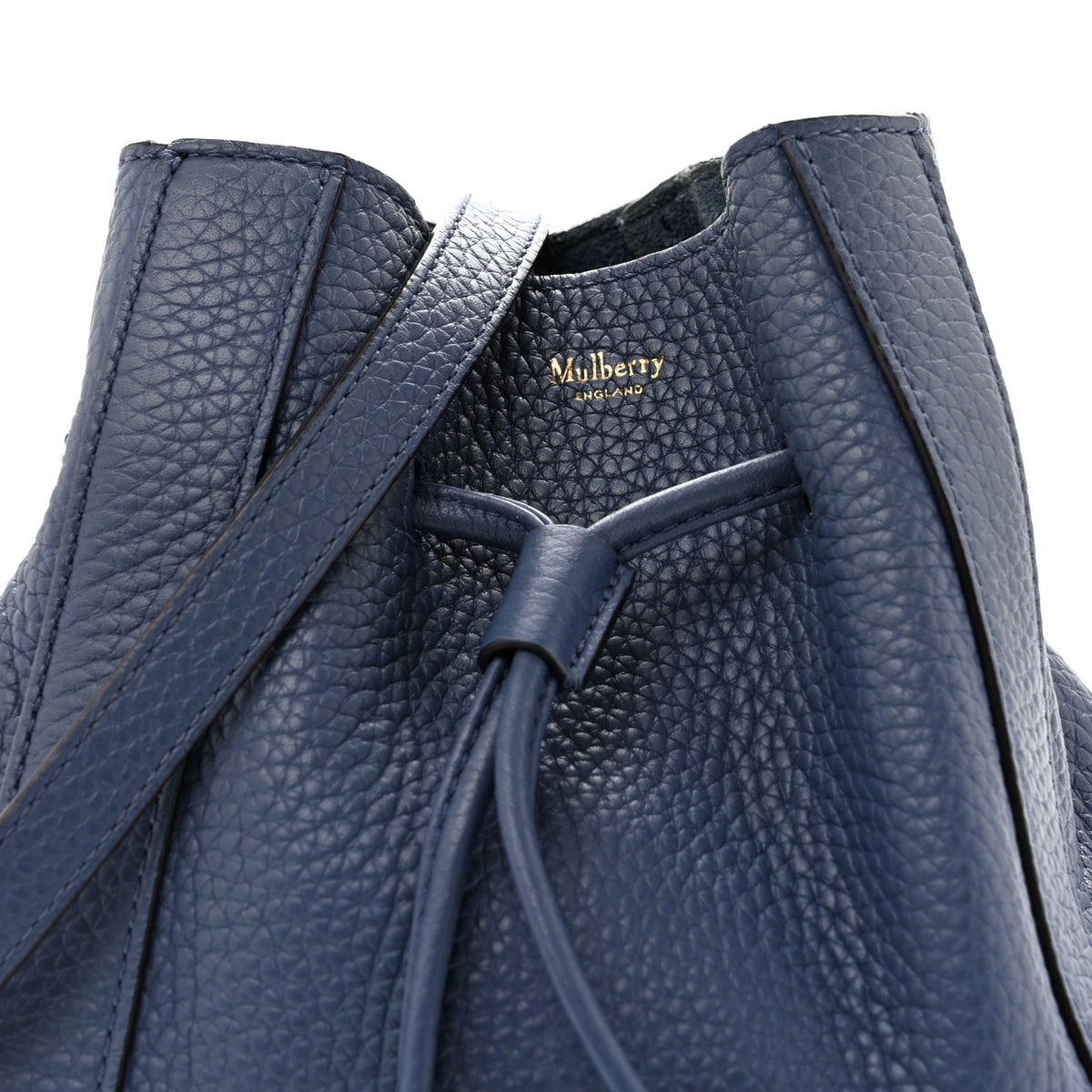 Heavy Grain Calfskin Mini Millie Steel Blue