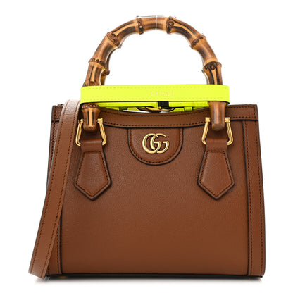 Gucci Wonka Grain Calfskin Mini Diana Tote Bag Cuir Yellow Fluo 1 of 10