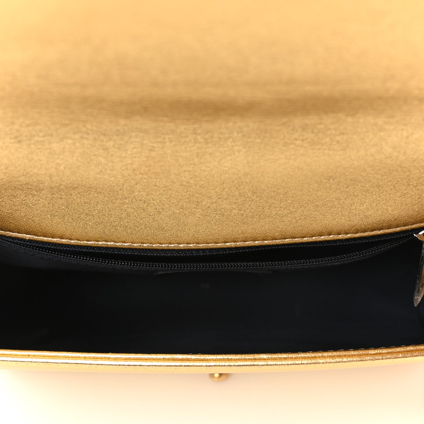 Metallic Lambskin Embossed New Medium Cube Boy Flap Gold