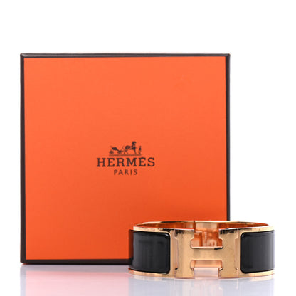 Hermes Enamel Wide Clic Clac H Bracelet PM Black 5 of 5