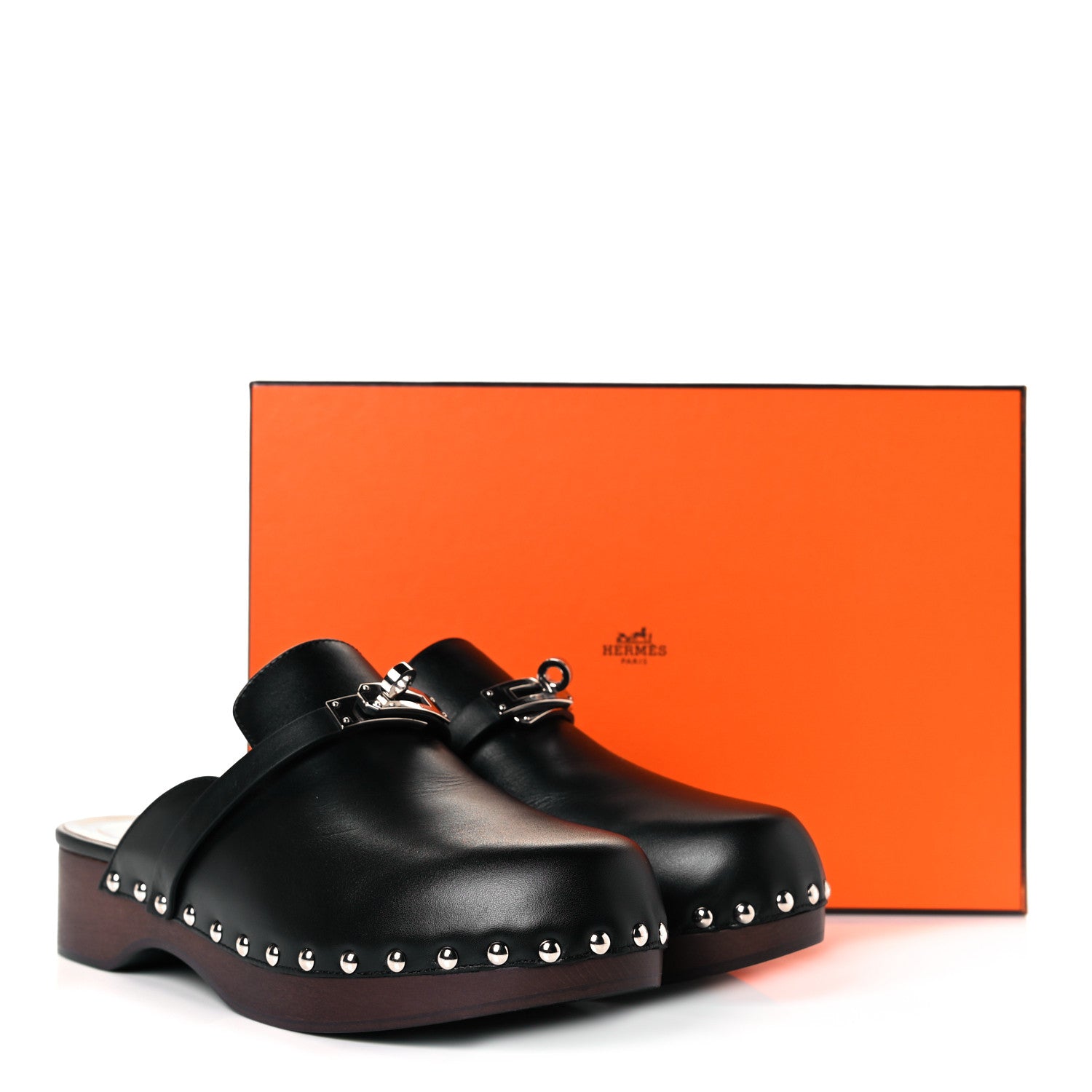 Hermes Calfskin Carlotta Mules 39 Black 11 of 11
