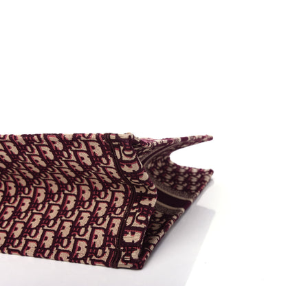 Christian Dior Oblique Large Book Tote Burgundy Multicolor 9 of 10
