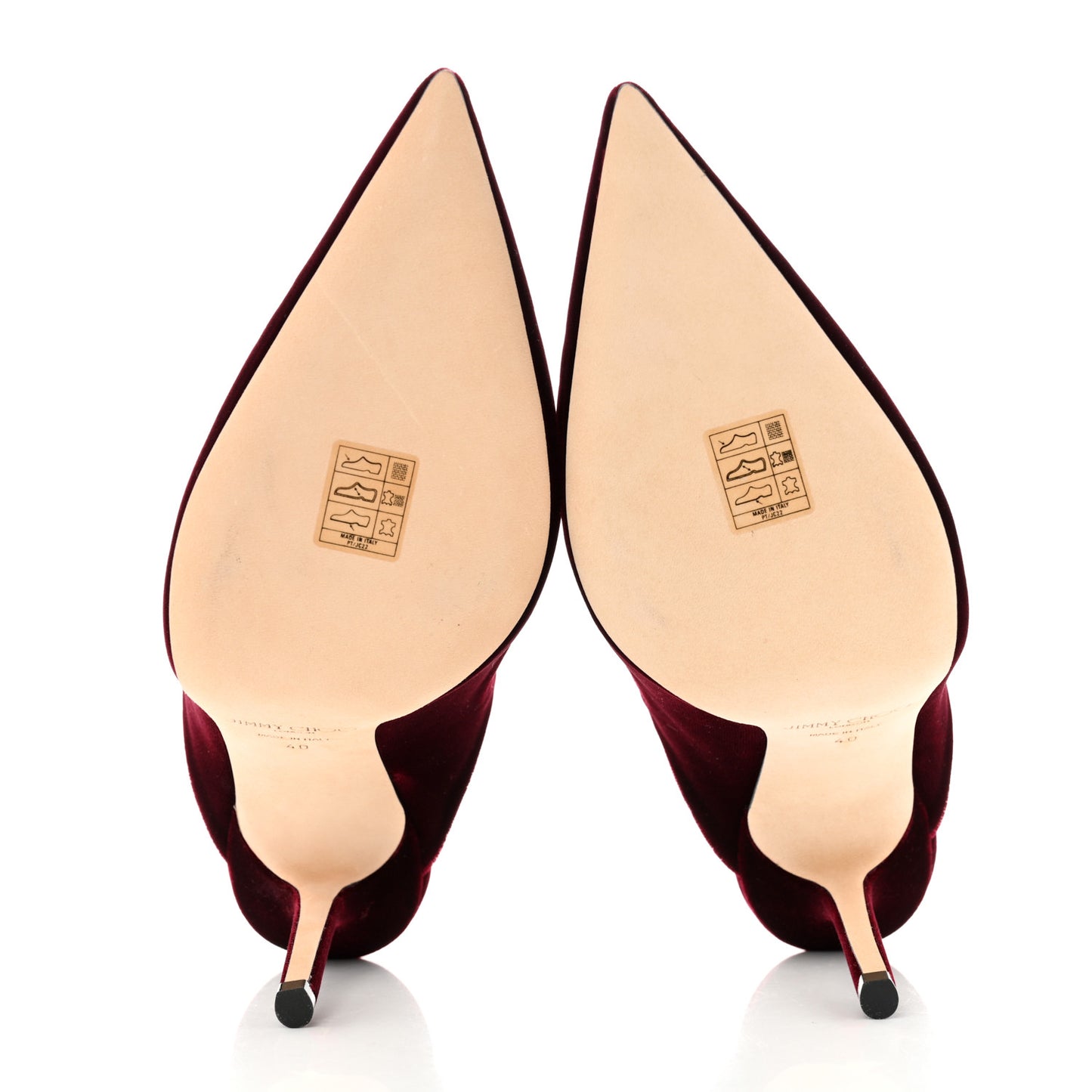 Velvet Crystal Bing 100 Pumps 40 Burgundy