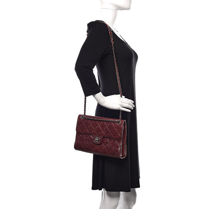 Chanel Crumpled Grained Calfskin Medium CC Crave Flap Bordeaux 2 of 10