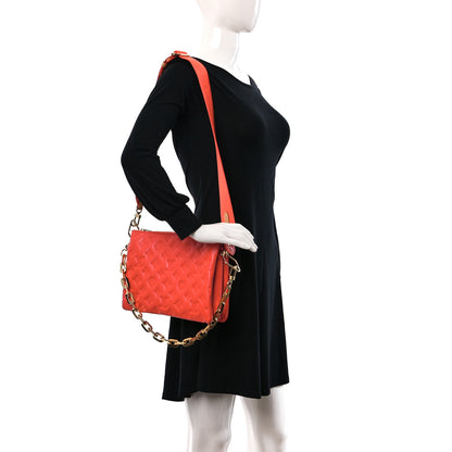 Louis Vuitton Lambskin Embossed Monogram Coussin PM Red 2 of 10