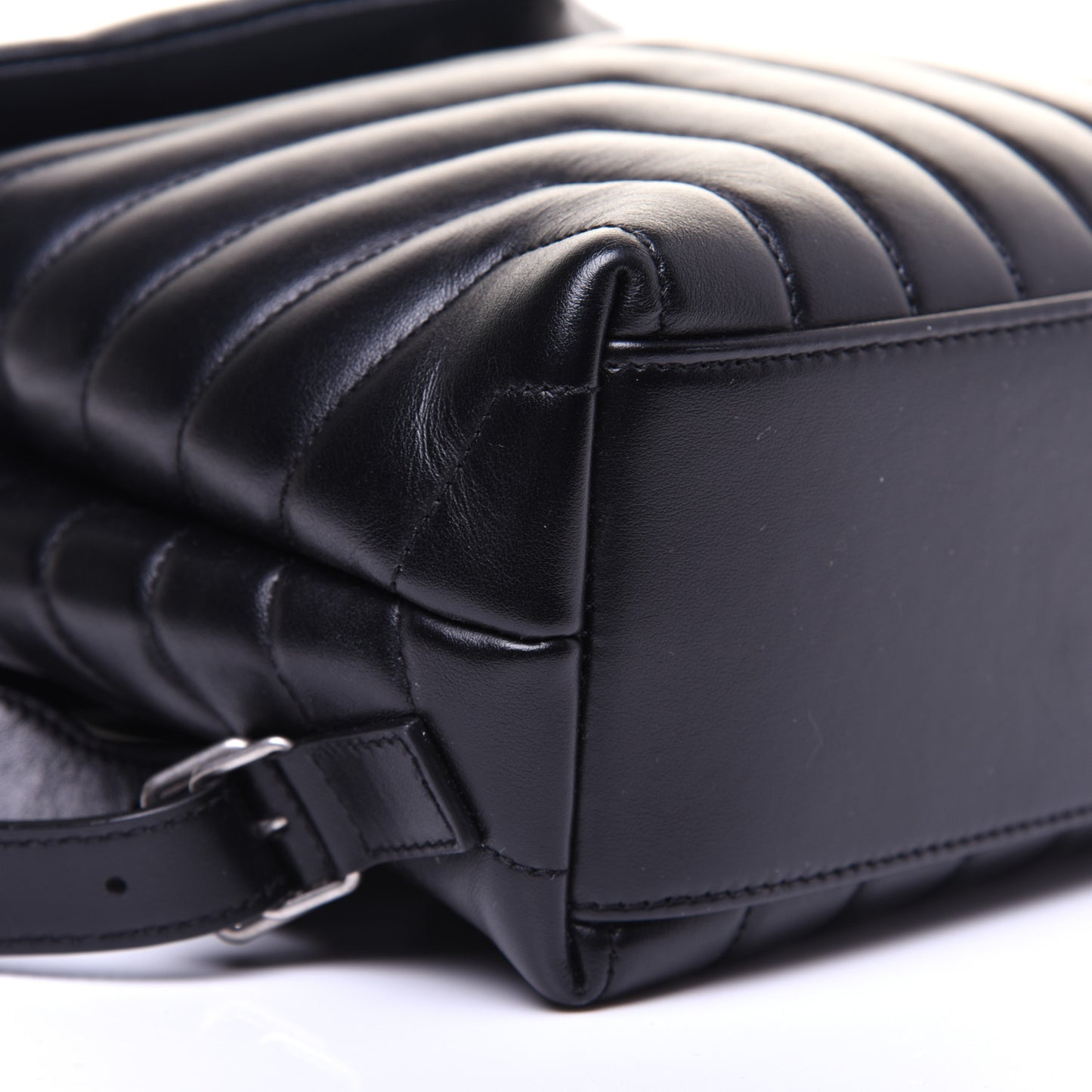Calfskin Y Quilted Monogram Small Loulou Backpack Black