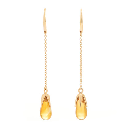 Pomellato 18K Yellow Gold Citrine Drop Earrings 1 of 5