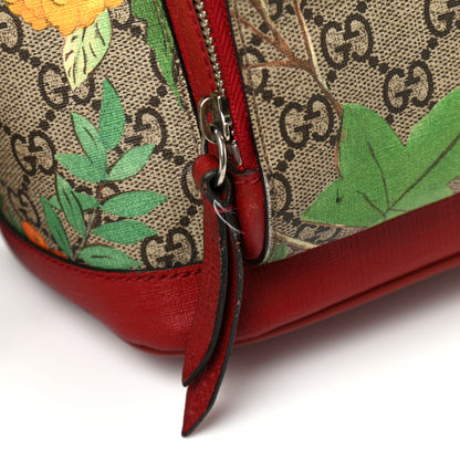 Gucci GG Supreme Monogram Tian Web Small Day Backpack Beige Multicolor Red 17 of 18
