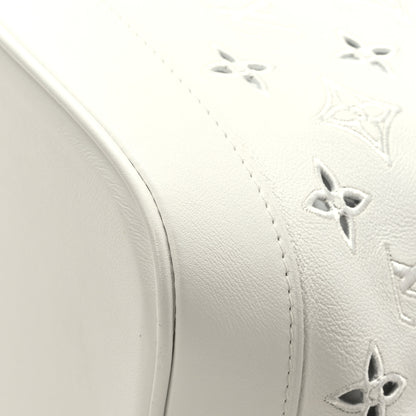 Louis Vuitton Calfskin Monogram Cutout Petit Noe White 10 of 10