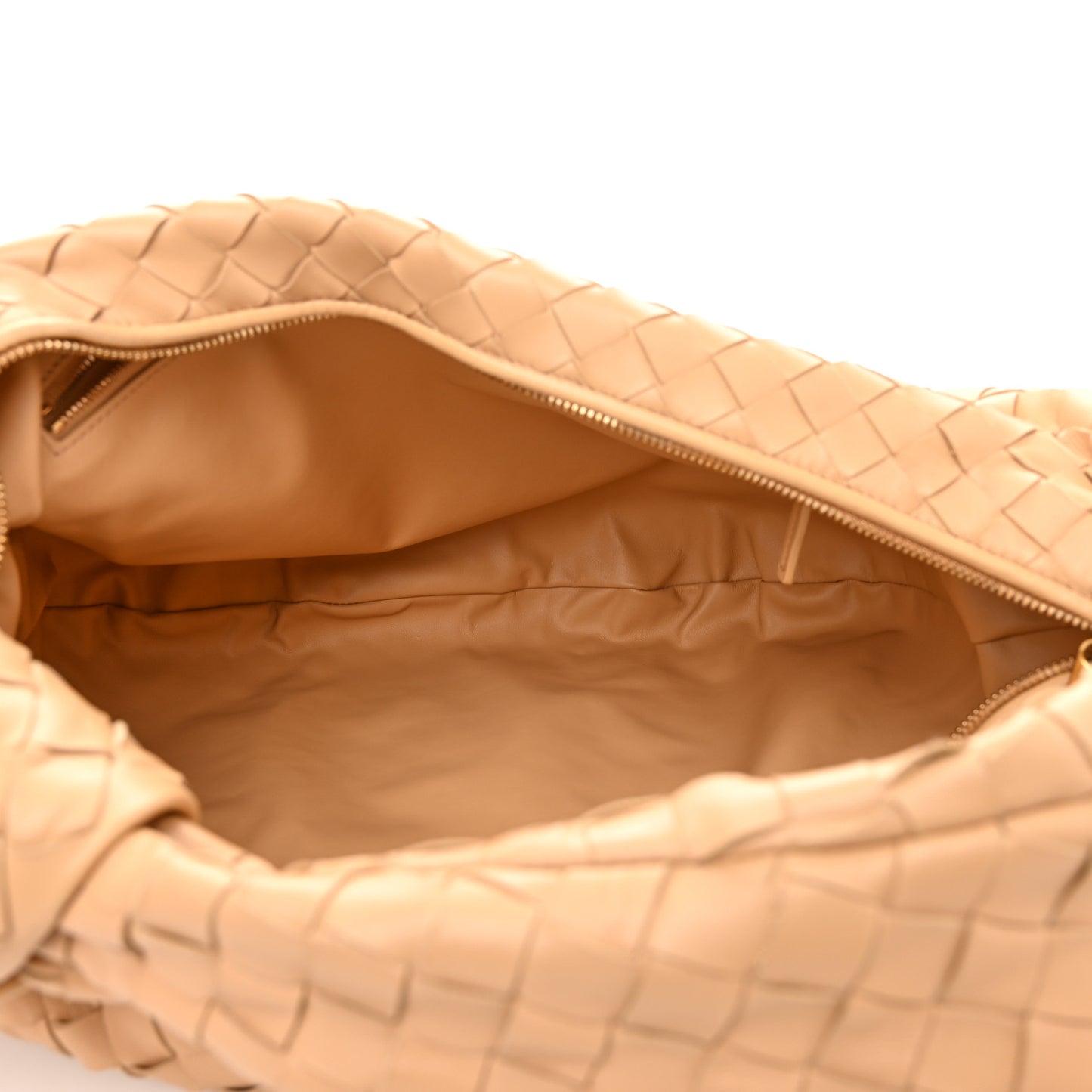 Nappa Intrecciato Small Jodie Hobo Almond
