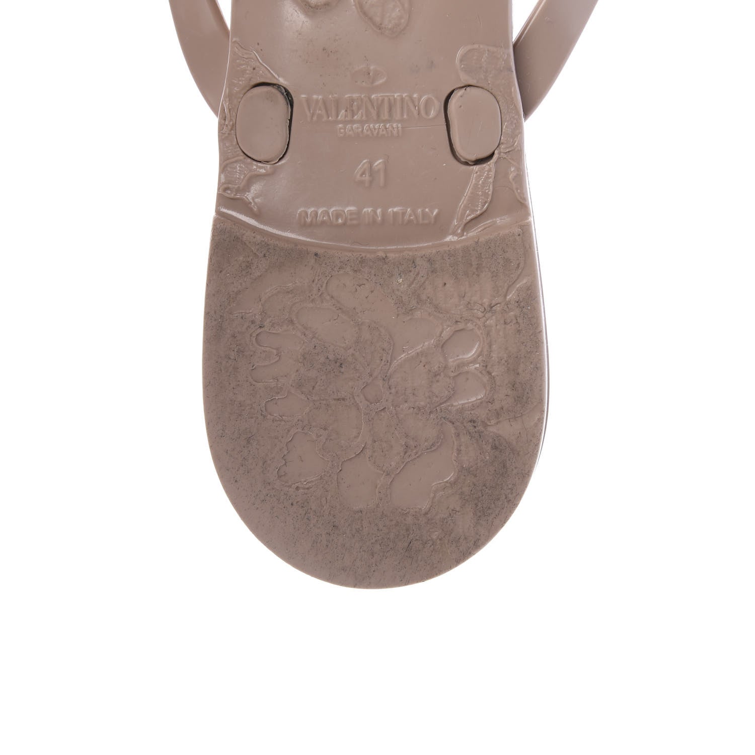 Valentino Garavani PVC Jelly Rockstud Bow Thong Sandals 41 Poudre 10 of 11