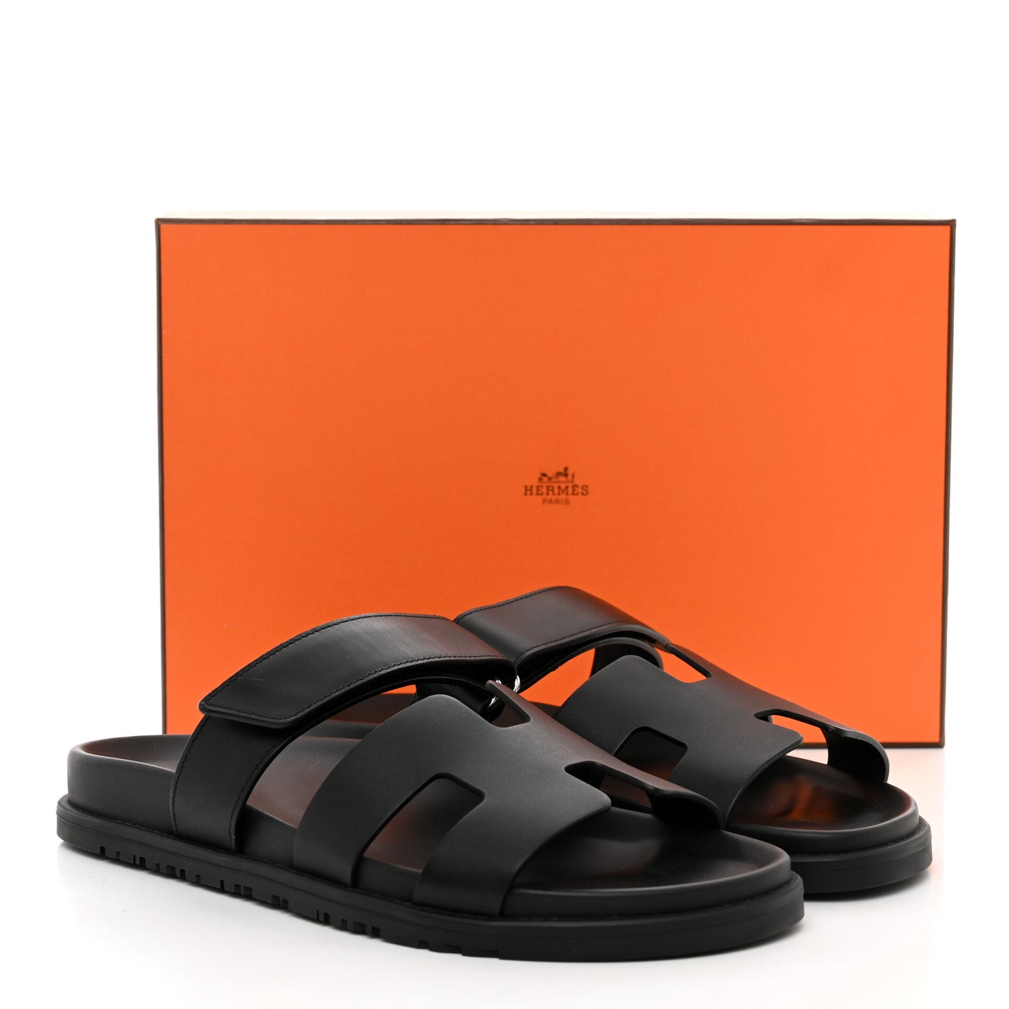 Calfskin Womens Chypre Sandals 40.5 Black