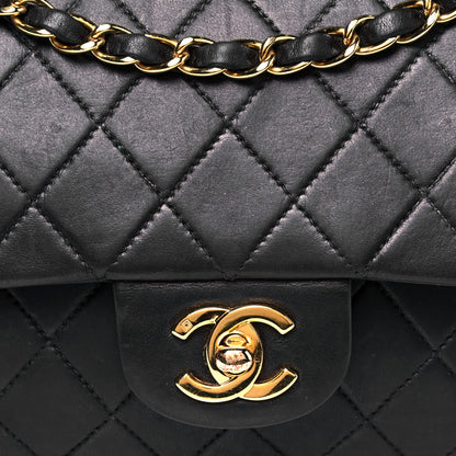 Chanel Lambskin Quilted Medium Double Flap Black 8 of 21