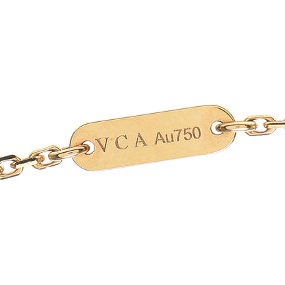 Van Cleef & Arpels 18K Yellow Gold Tiger Eye Vintage Alhambra Pendant Necklace 5 of 7