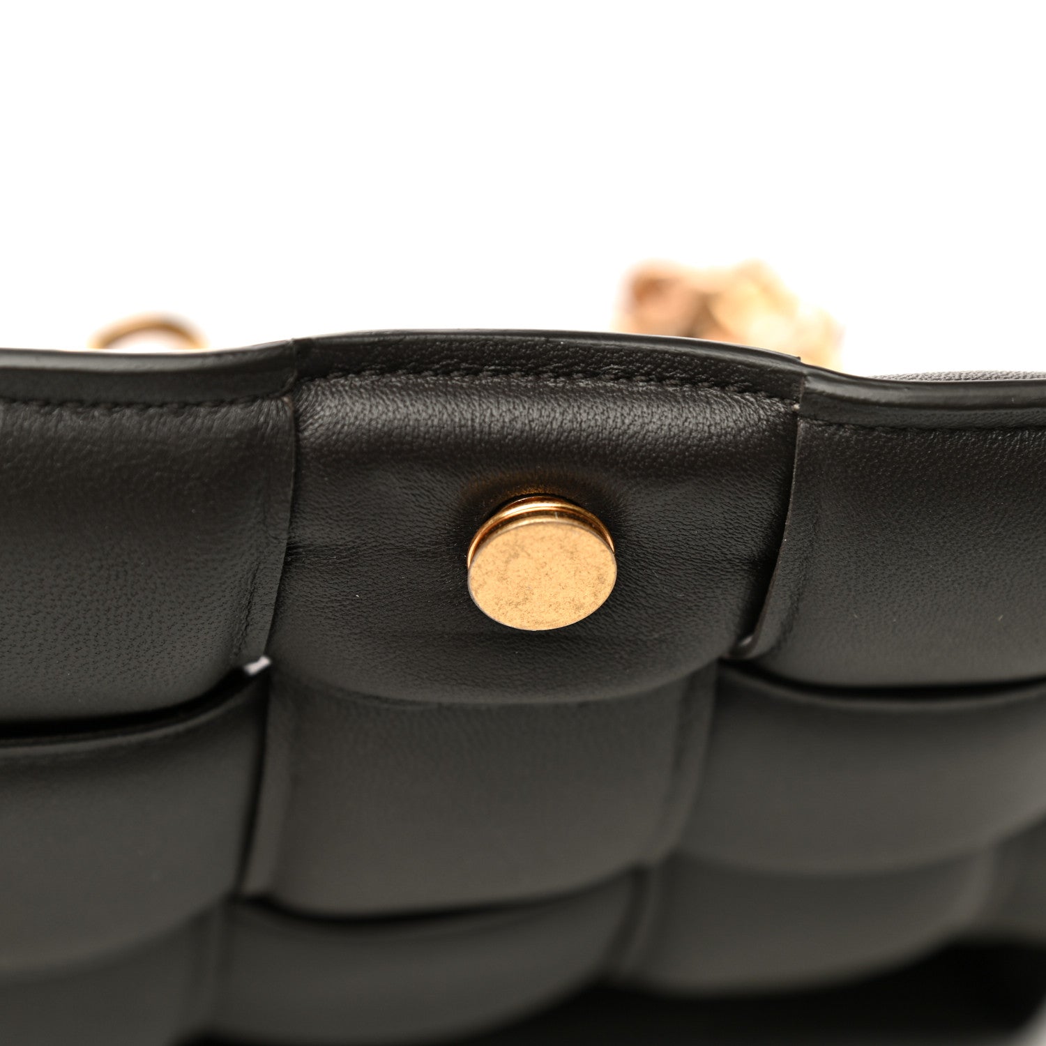Bottega Veneta Lambskin Maxi Intreccio Padded Chain Cassette Crossbody Bag Black 11 of 18