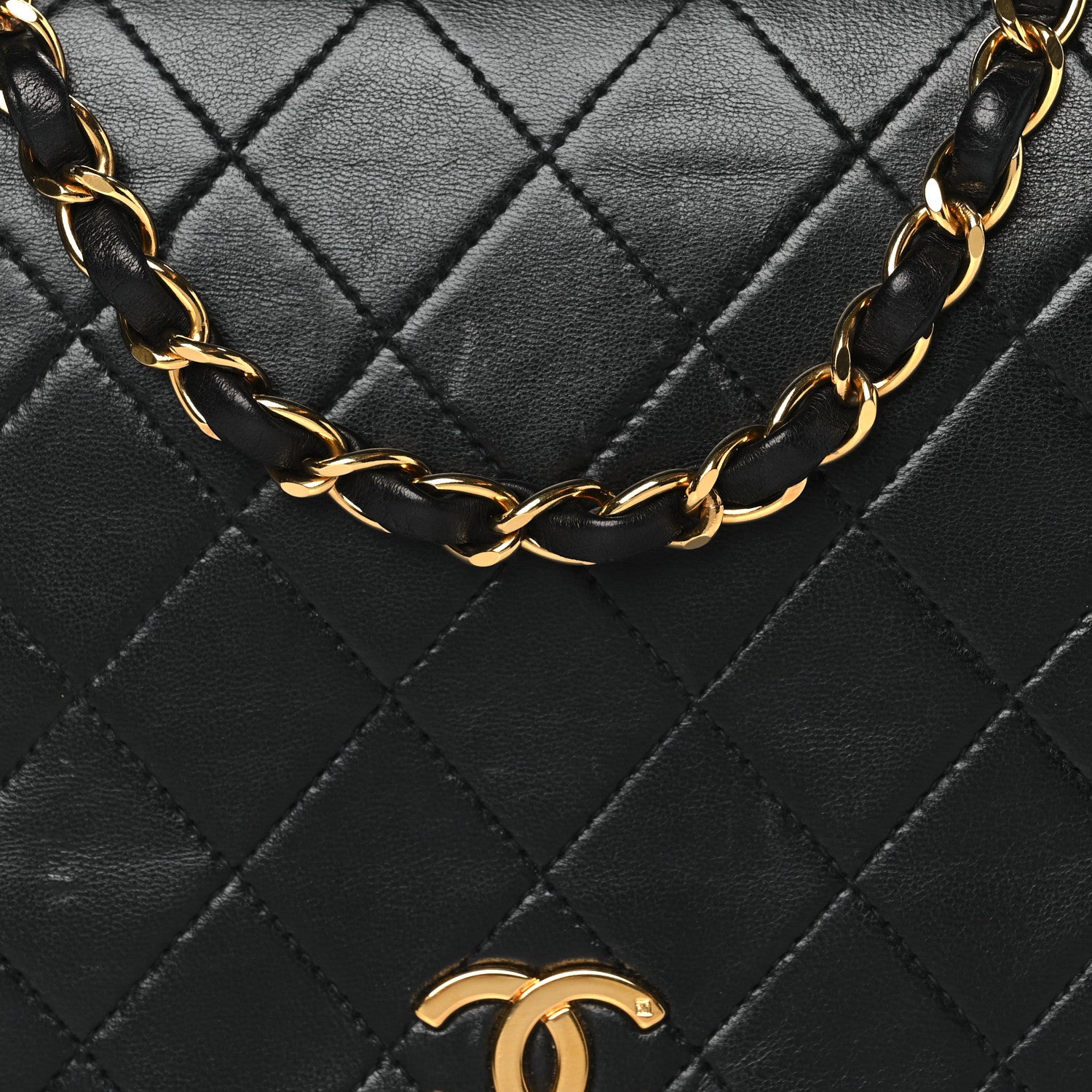 Chanel Lambskin Quilted Small Single Flap Black 8 of 10