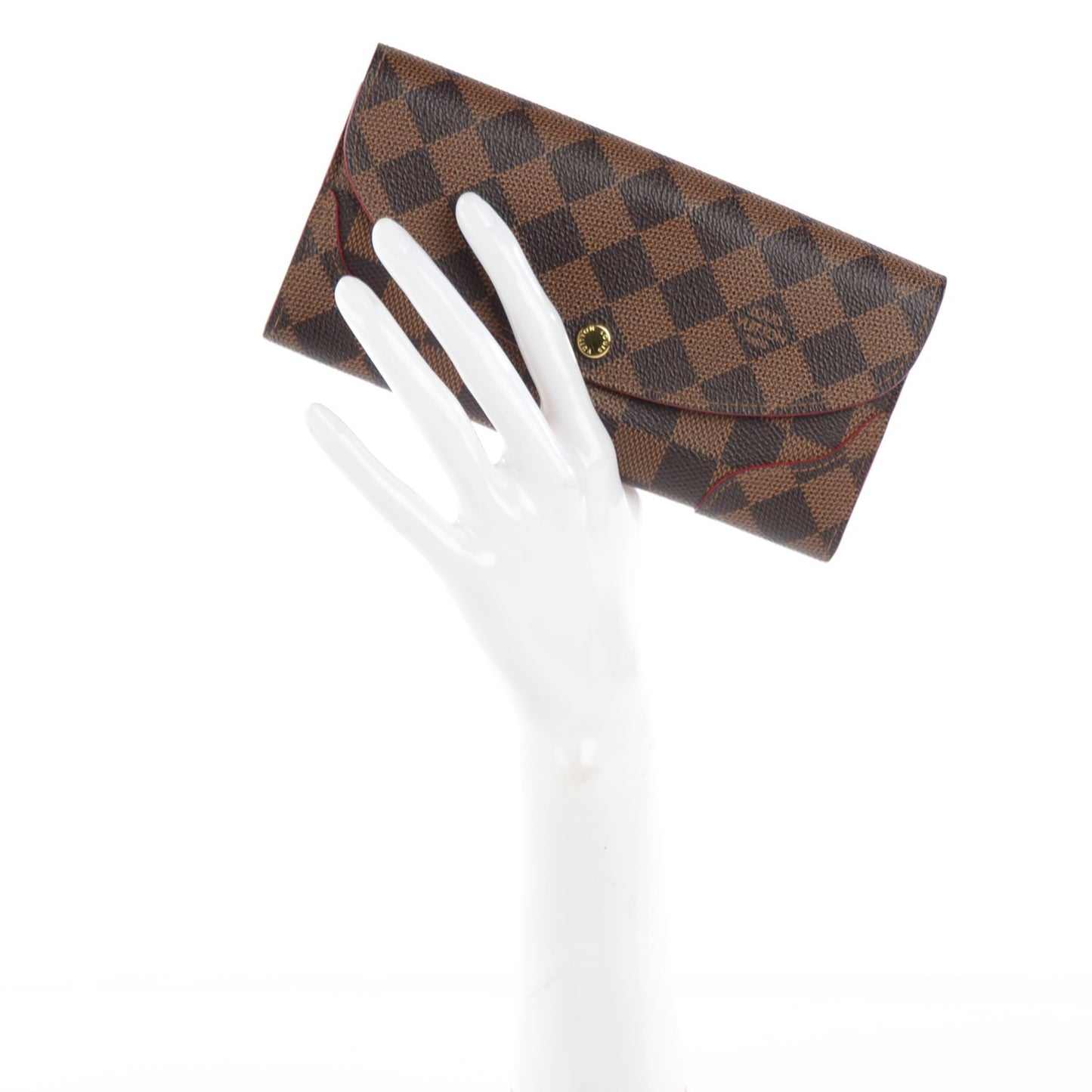 Damier Ebene Caissa Wallet Cherry