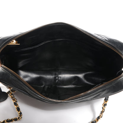 Chanel Lambskin Coated Canvas Vertical Quilted Camera Bag Black 5 of 7
