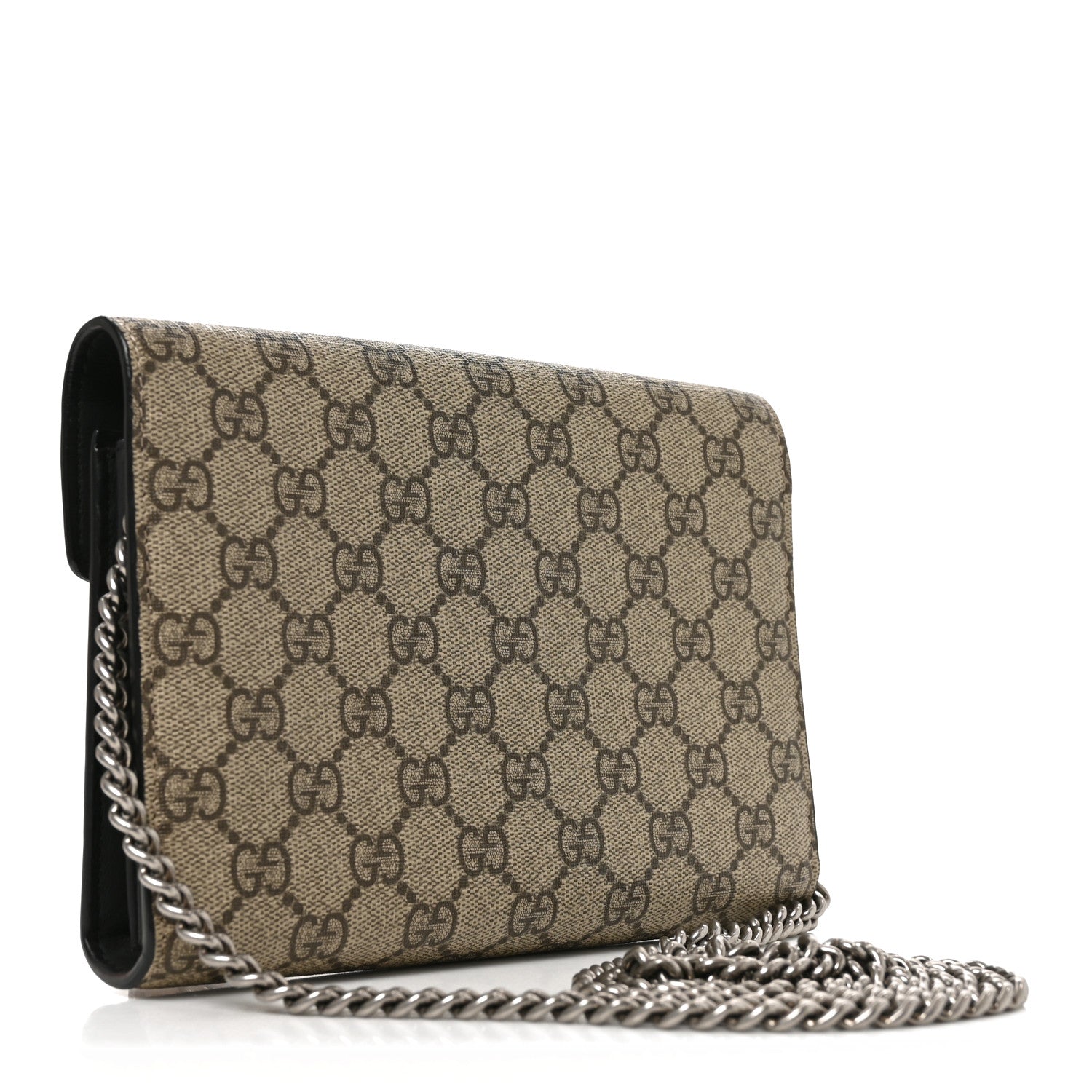 Gucci GG Supreme Monogram Mini Dionysus Chain Wallet Beige Black Beige Black 3 of 10