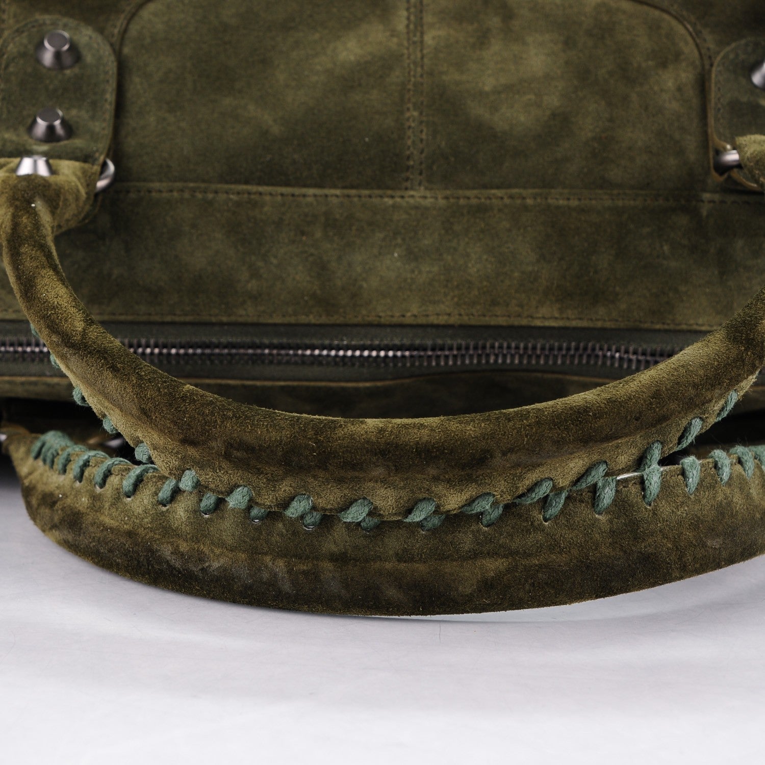 Balenciaga Baby Daim Suede Classic Hardware Work Vert Militaire 8 of 8