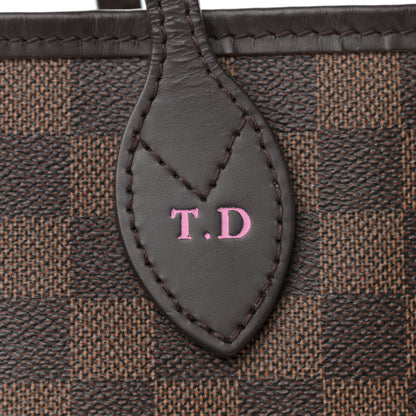 Louis Vuitton Damier Ebene Neo Neverfull MM Rose Ballerine 13 of 15