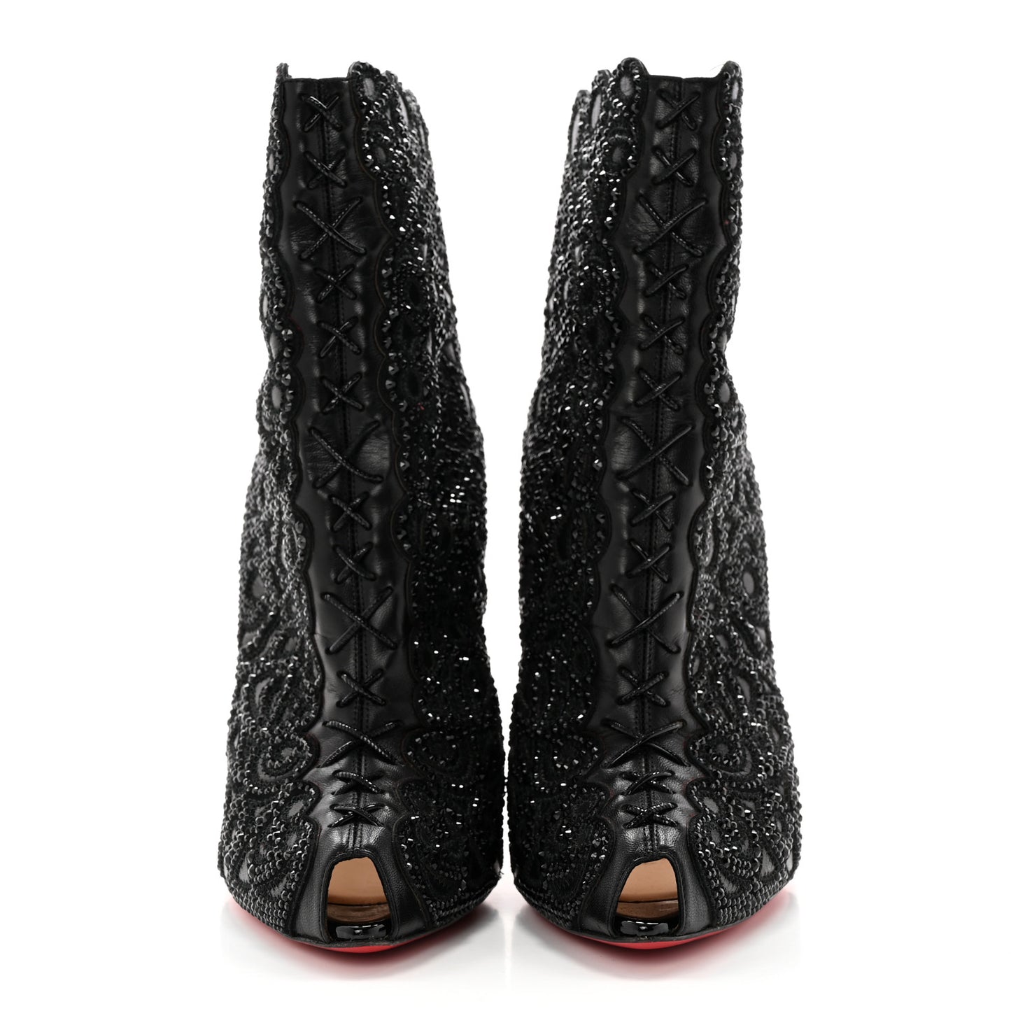 Calfskin Strass Rihanini 120 Booties 40 Black
