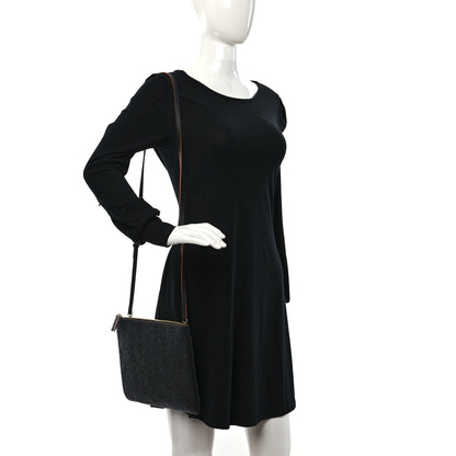 MCM Calfskin Monogram Klara Crossbody Pouch Black 3 of 8