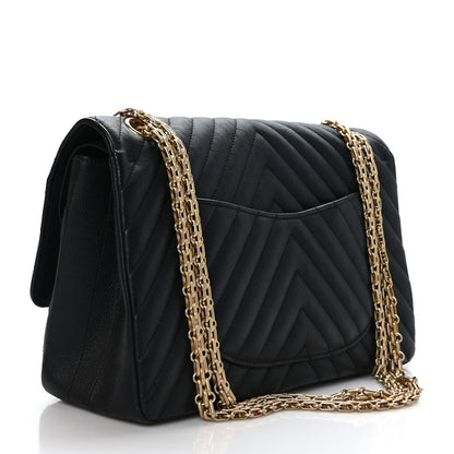 Chanel Aged Calfskin Chevron Quilted 2.55 Reissue 226 Flap Black 3 of 9