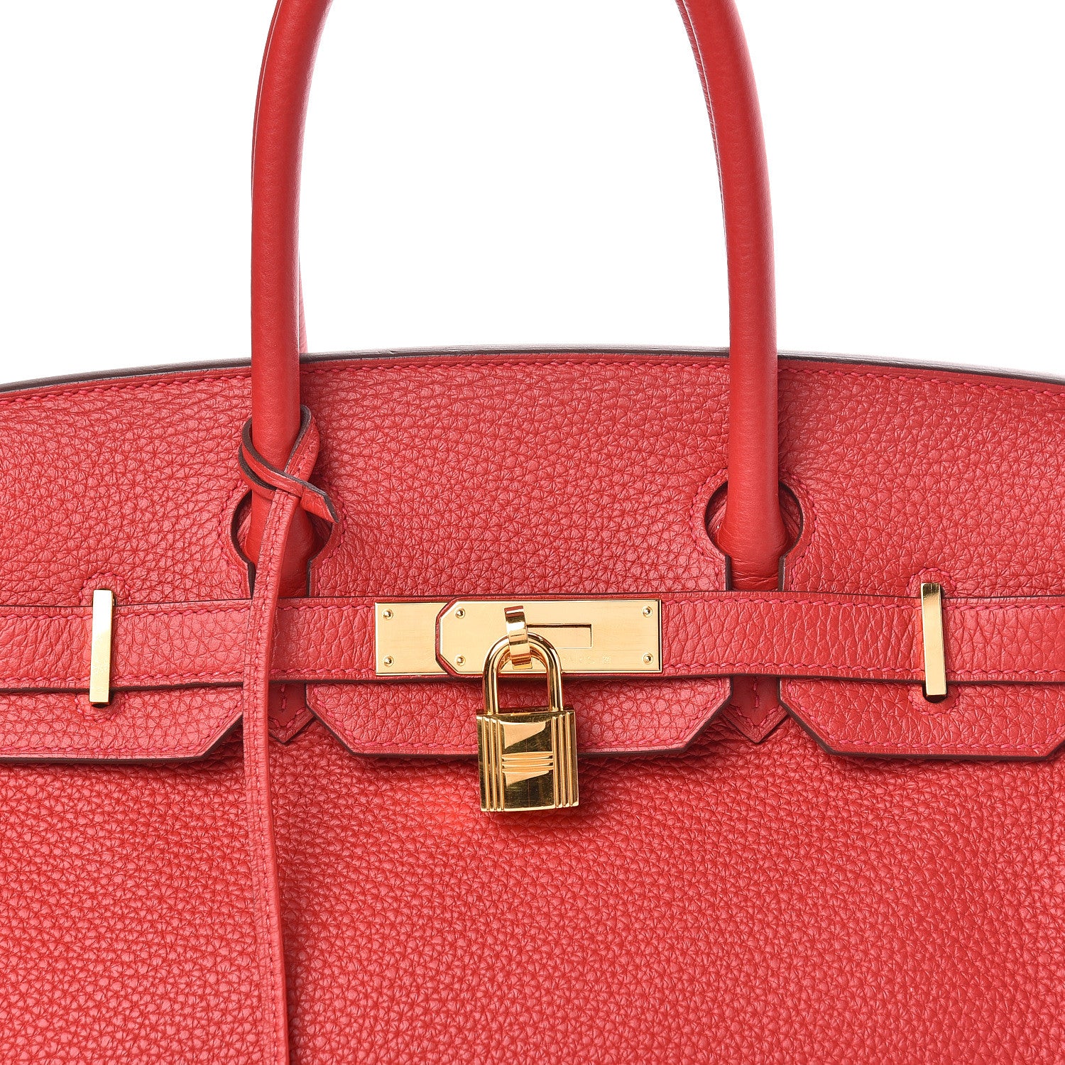 Hermes Taurillon Clemence Birkin 30 Rouge Casaque 10 of 11