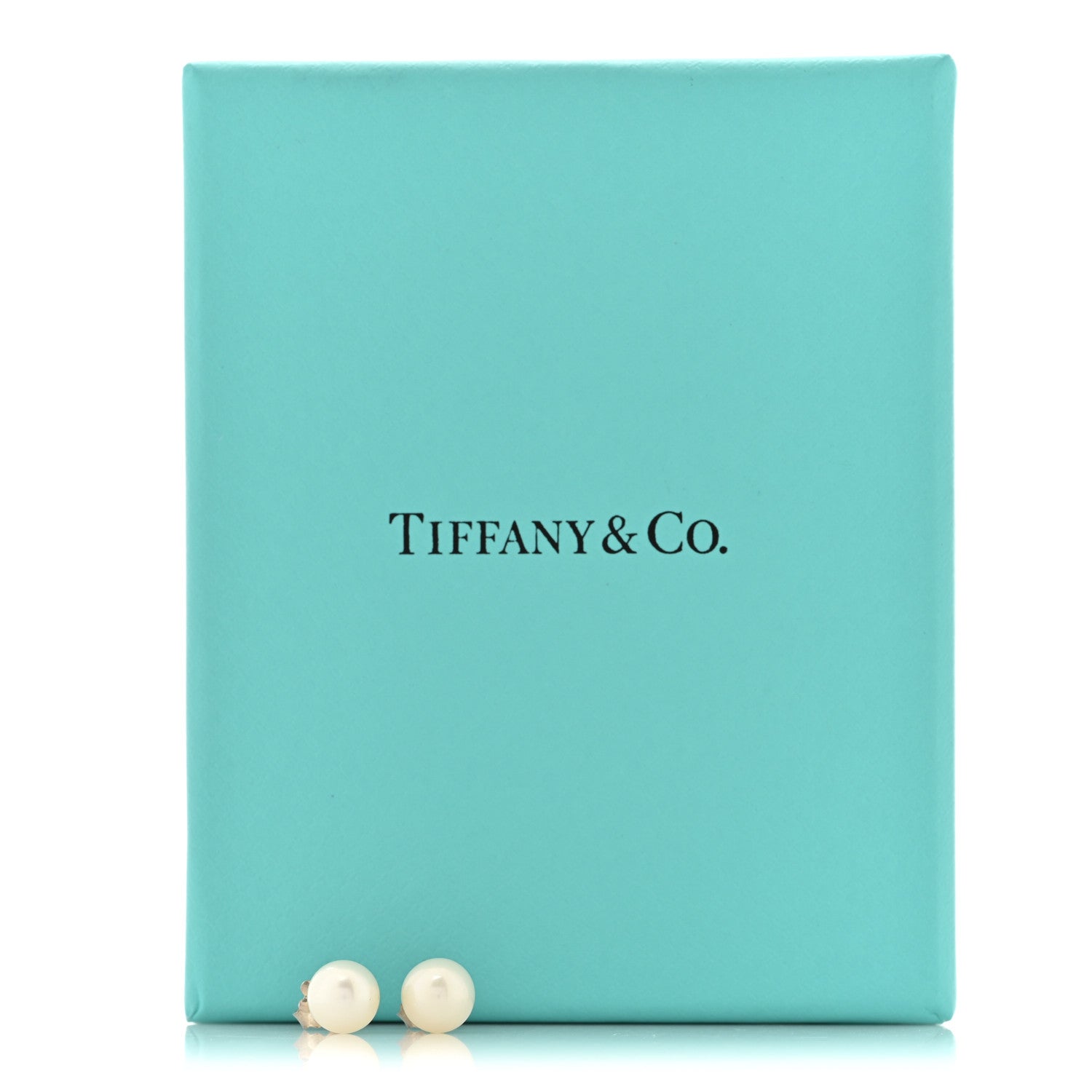 Tiffany 14K White Gold Cultured Pearl 7-8mm Ziegfeld Earrings 5 of 5