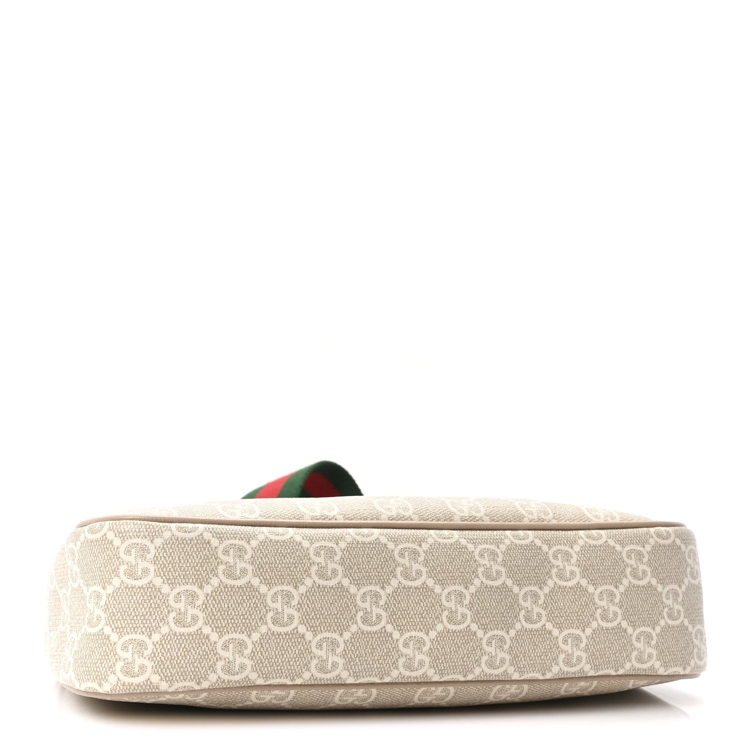 Gucci GG Supreme Monogram Textured Dollar Calfskin Web Small Ophidia GG Handbag Beige Mystic White Oatmeal 4 of 10