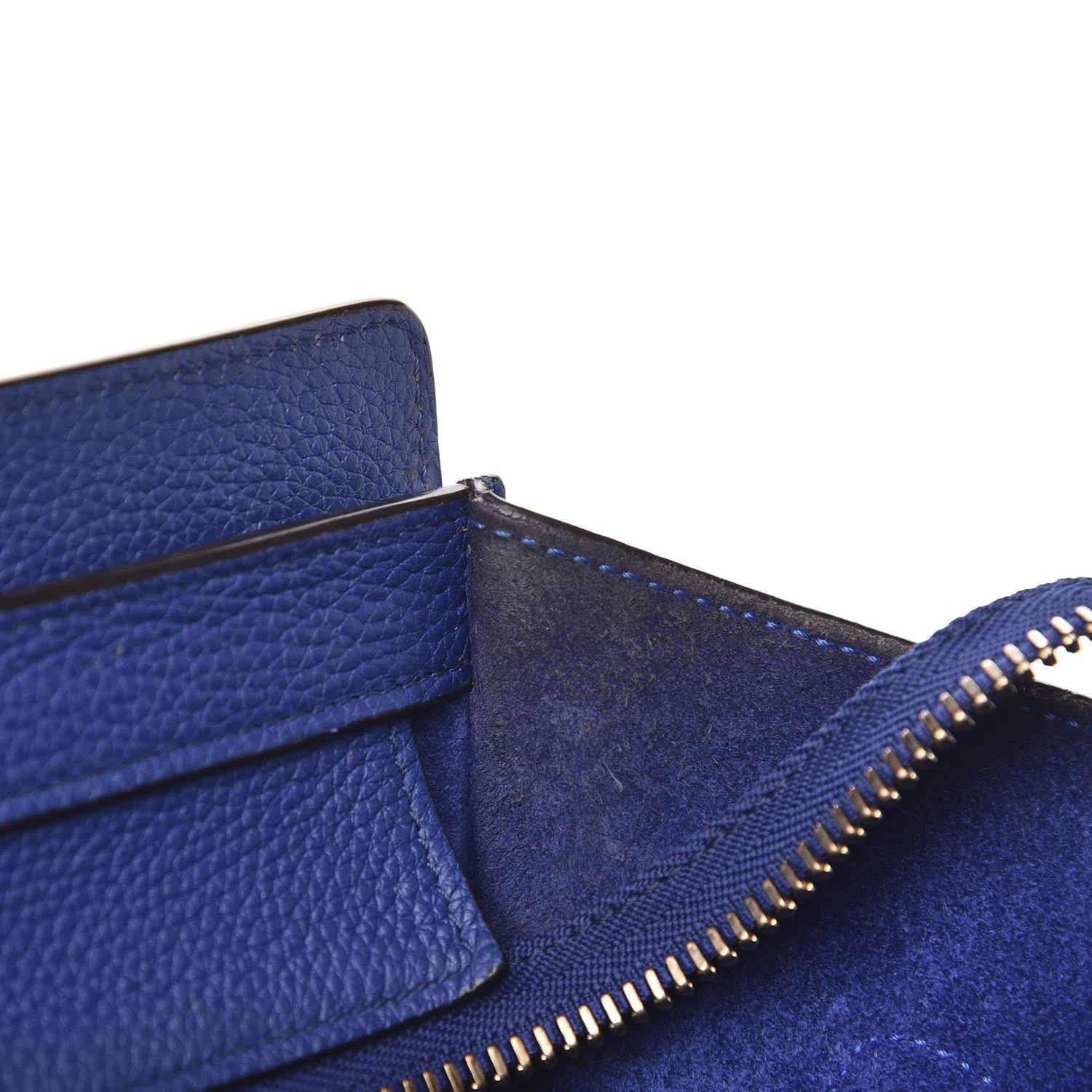 Celine Drummed Calfskin Micro Luggage Indigo 8 of 16
