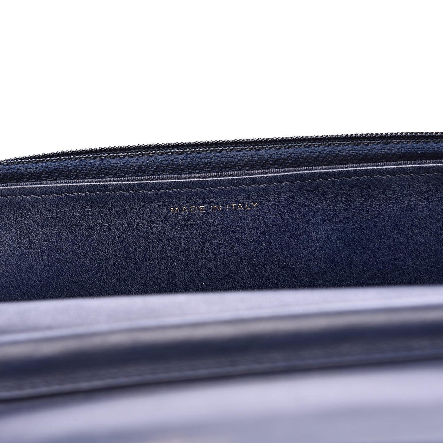 Lambskin Quilted Boy Wallet On Chain WOC Navy Blue