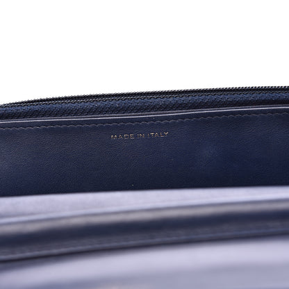 Chanel Lambskin Quilted Boy Wallet On Chain WOC Navy Blue 7 of 14