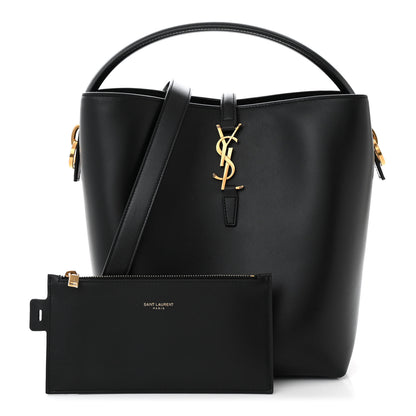 Saint Laurent Shiny Calfskin Le 37 Bucket Bag Black 3 of 12