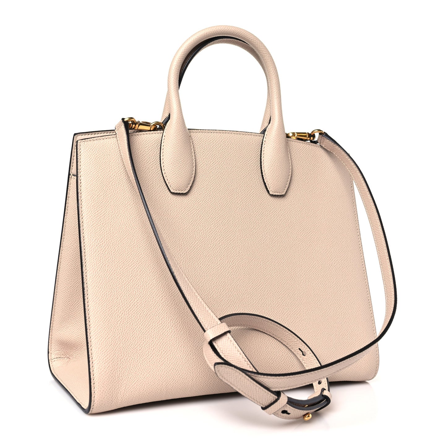 Hammered Calfskin Medium The Studio Box Bag Daino