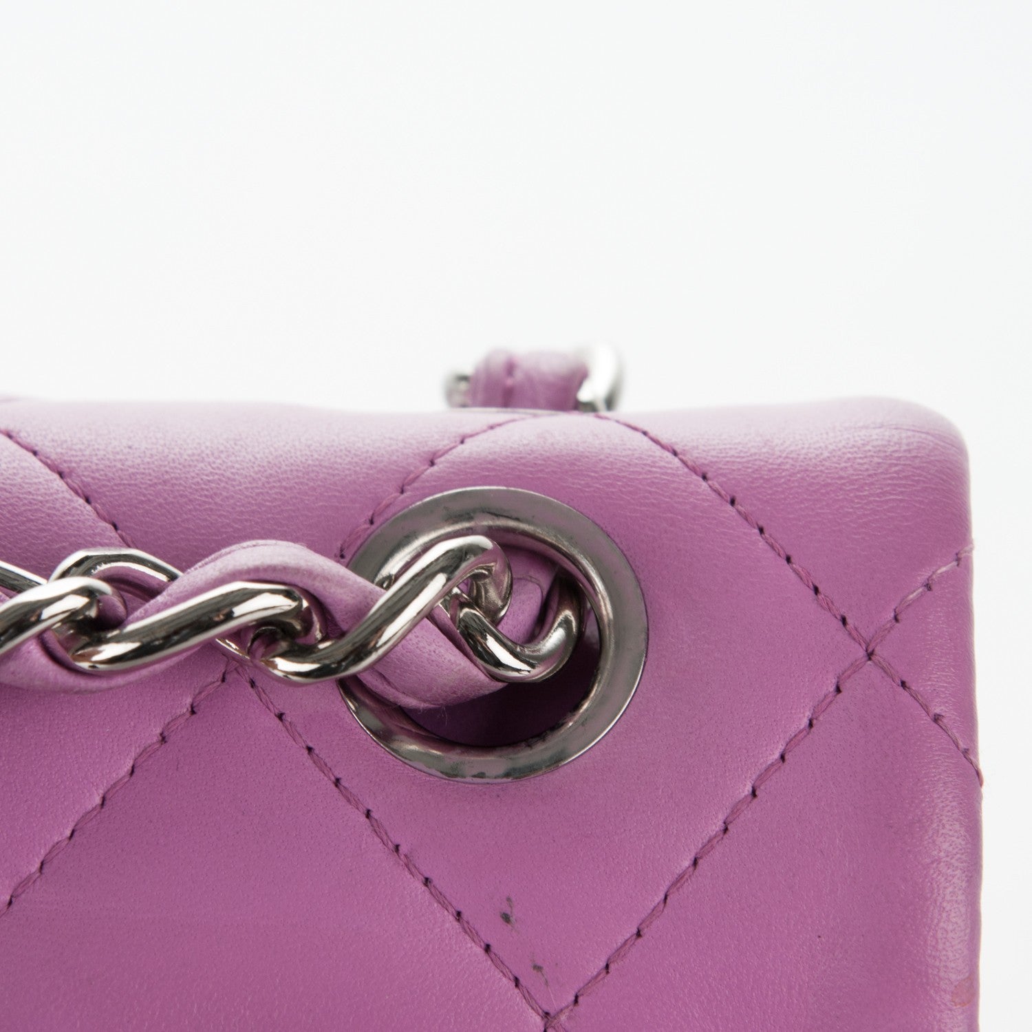 Chanel Lambskin Quilted Jumbo Double Flap Light Purple 9 of 10