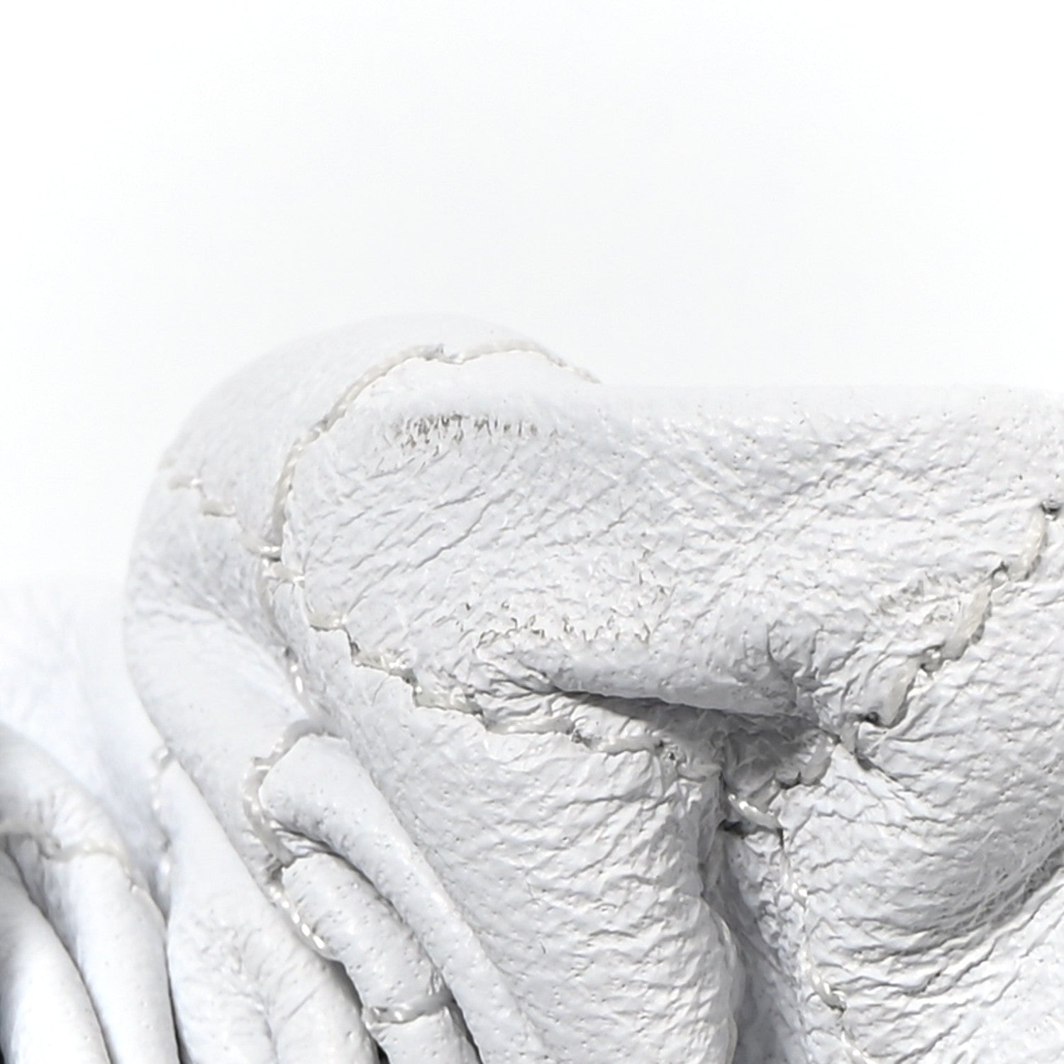 Chanel Lambskin Quilted CC Hair Scrunchie White 4 of 4