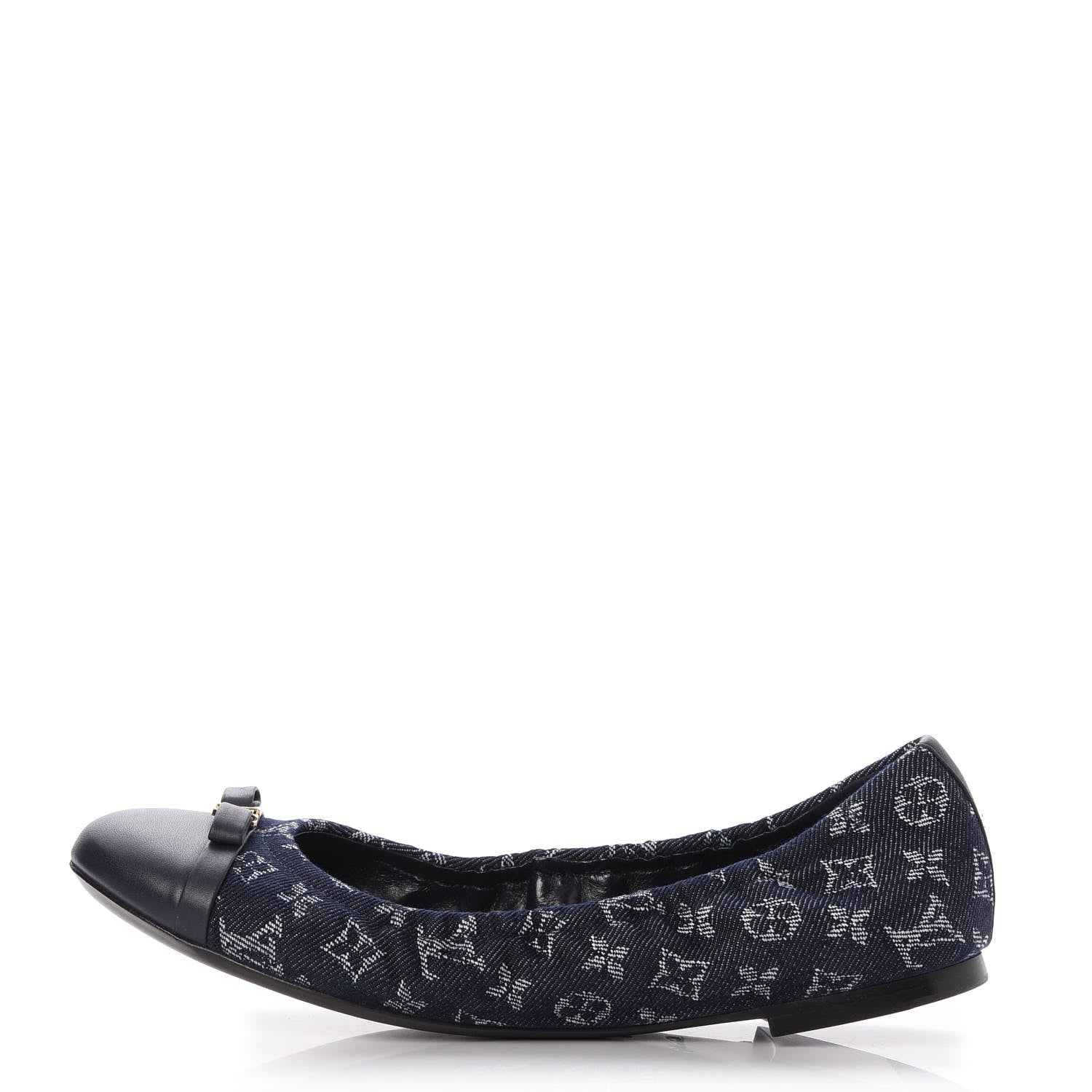 Louis Vuitton Monogram Denim Elba Ballerina Flats 39 Marine 1 of 8