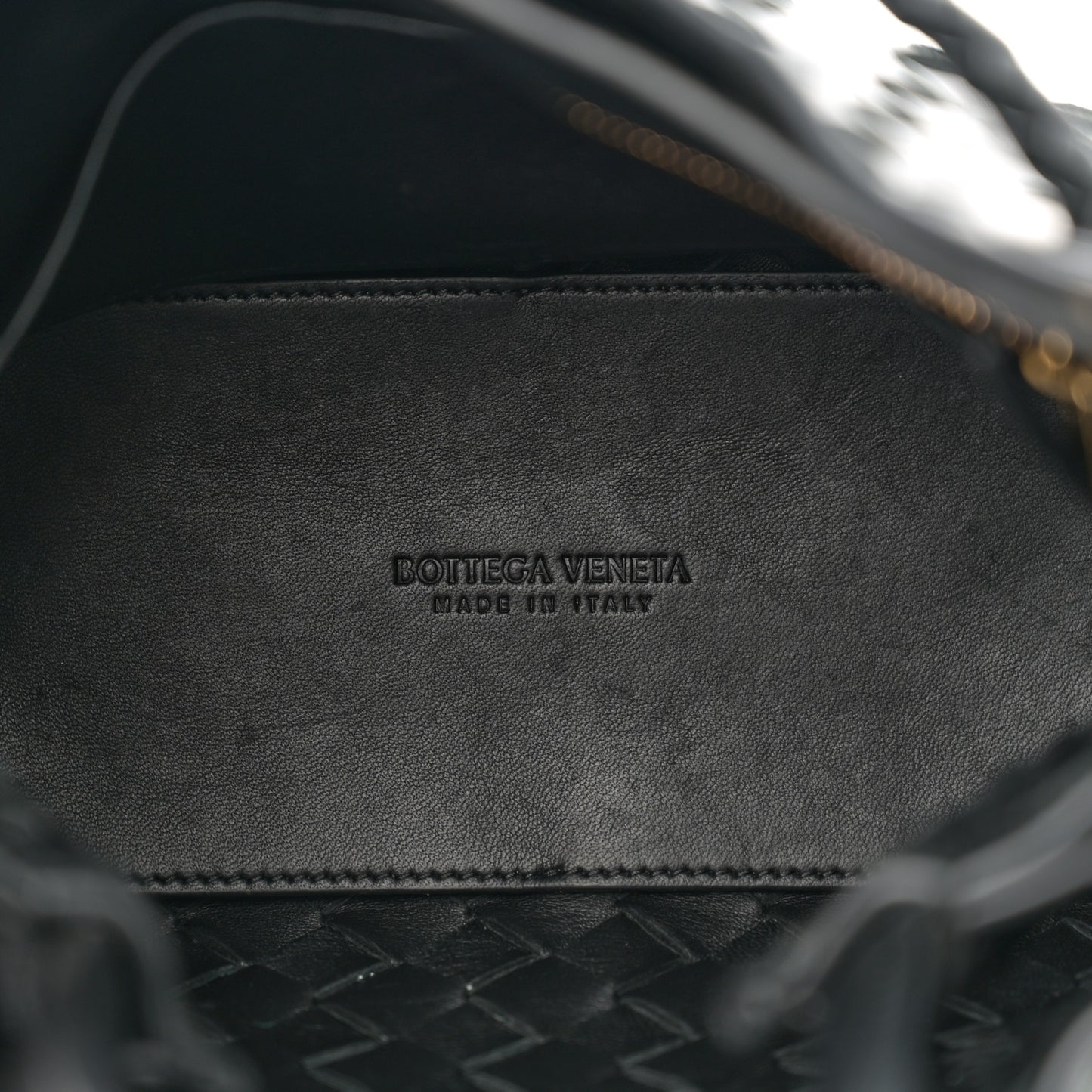 Nappa Intrecciato Small Andiamo Shoulder Bag Black